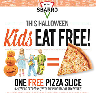 Sbarro Halloween: Kid’s Eat Free W/ Entree Purchase