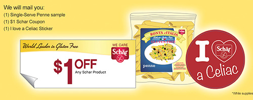 Free Schar Bontà d’Italia Pasta Sample, Coupon & Sticker