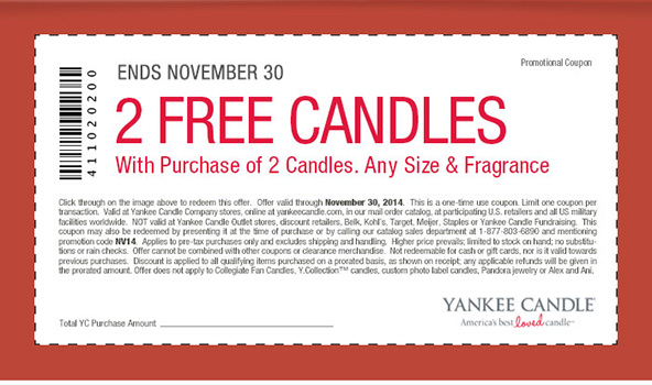 Yankee Candle Buy 2 Get 2 Free Candles