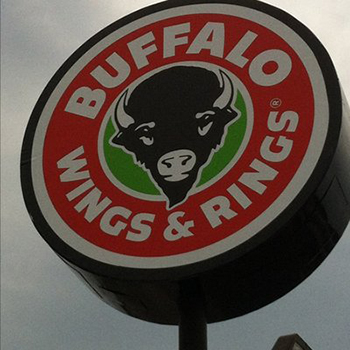 Buffalo Wings & Rings sign