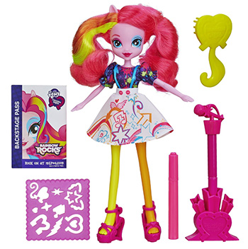 My Little Pony Equestria Girls Rainbow Rocks Pinkie Pie Doll with Guitar Only $6.94 (Reg $21.99)
