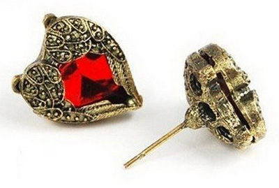 Red Heart Retro Style Earrings Only $1.45 + Free Shipping