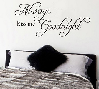 Always Kiss Me Goodnight Wall Sticker Only $1.99 Shipped