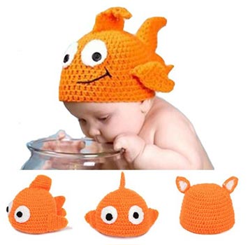 Baby Crochet Goldfish Cap Just $6.17 + Free Shipping