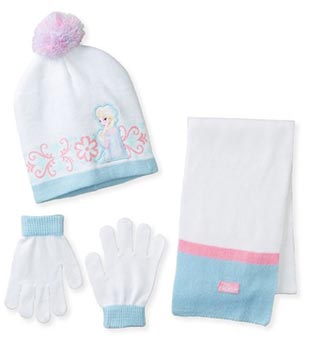 Frozen Elsa Pom Beanie Glove and Scarf Set Just $7.25 (Reg $30.00)