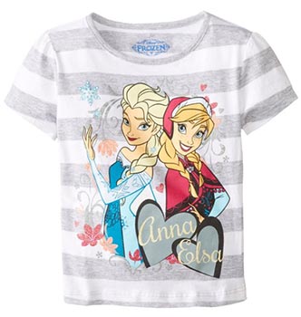 Little Girls’ Disney Frozen Anna and Elsa Stripe Tee Only $3.00 (Reg $9.99) + Prime Shipping