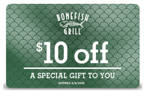 Bonefish Grill: Free $10 Gift Card