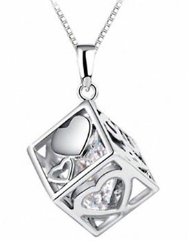 Cube Heart Pendant Only $5.24 Shipped