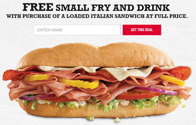 Arby’s: Free Small Fry & Drink W/ Purchase