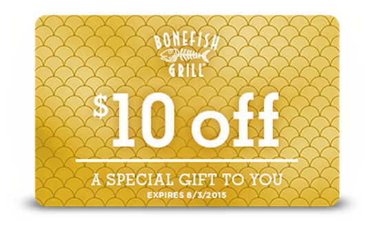 Bonefish Grill: $10 Off Until Aug 3rd