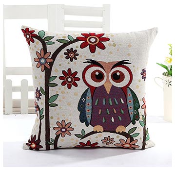 Linen Owl Throw Pillow Only $4.89 + Free Shipping