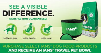 Free Iam’s Pet Travel Bowl W/ Purchase