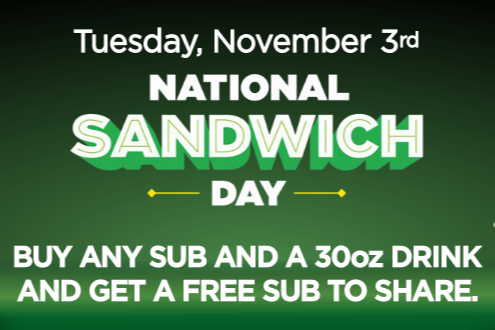 Subway: Free Sub W/ Purchase – Today Only