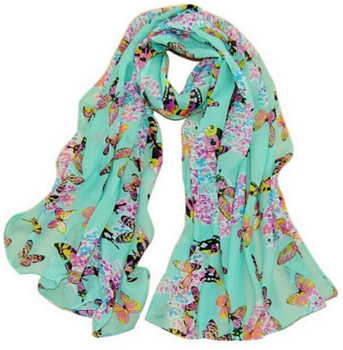 Butterfly Print Chic Scarf Only $3.99 + Free Shipping
