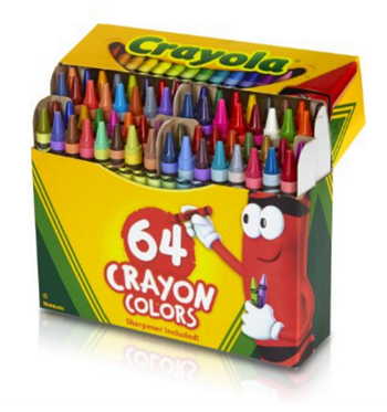 Crayola 64-Ct Crayons Only $2.99 + Free Shipping As Prime Add-On