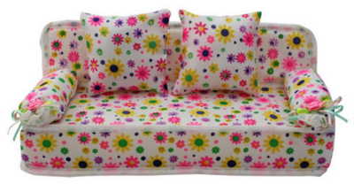 Flower Print Doll Sofa W/ Cushions Only $2.30 + Free Shipping