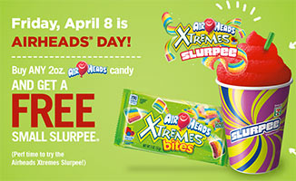 7-Eleven: Free Small Slurpee w/ Any 2oz Airheads Purchase – Today Only