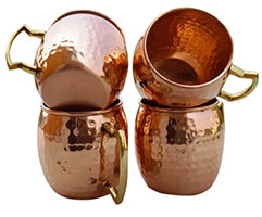 Hammered Copper Mule Mugs, Set of 4 Only $25.50 (Reg $190.00) + Prime
