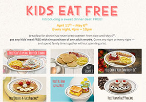 IHOP: Grandkid’s Eat Free w/ Adult Purchase