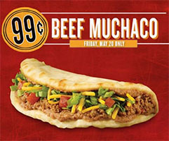 Taco Bueno: $.99 Beef Muchacos – May 20th Only