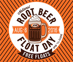 A&W: Free Root Beer Float – Aug 6th