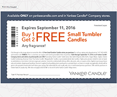 Yankee Candle: B1G2 Free Small Tumbler Candles