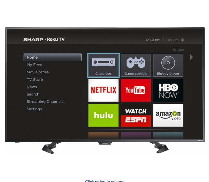 Sharp 50” Class LED 1080p Roku TV Just $279.99 + Free Shipping