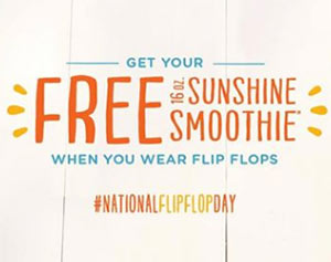 Tropical Smoothie: Free Sunshine Smoothie – June 16th