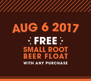 A&W: Free Small Root Beer Float W/ Purchase – Today Only