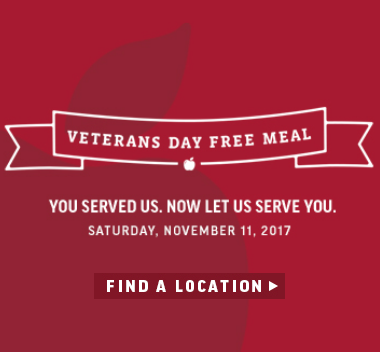 Applebee’s: Free Meal for Military – Nov 11