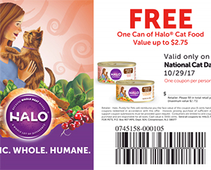Free Halo Cat Food – 10/29
