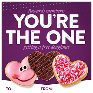 Krispy Kreme Rewards: Free Valentine’s Doughnut – Jan 31