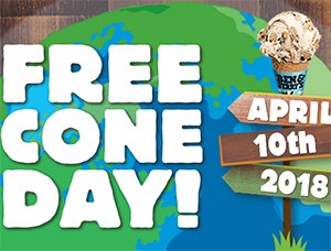 Ben & Jerry’s: Free Cone Day – April 10th