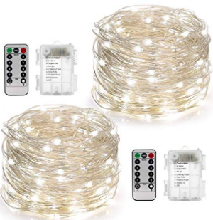 2 Sets of LED Twinkle Firefly Lights with Timers Only $13.99