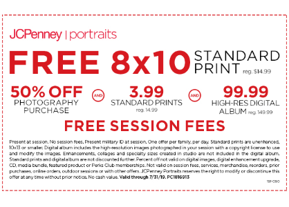 JCPenney: Free 8×10 W/ Military ID