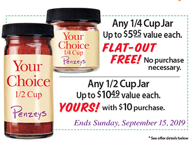 Penzeys: Free 1/4 Cup Jar Spices – Ends Sep 15