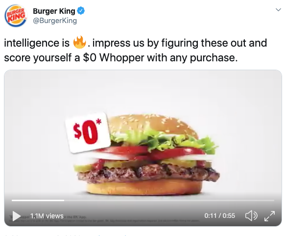 Burger King: Free Whopper W/ Any Purchase