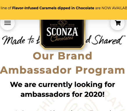 Sconza Brand Ambassador Program