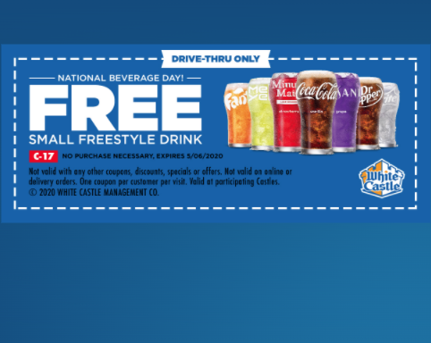 White Castle: Free Small Freestyle Drink – Expires today