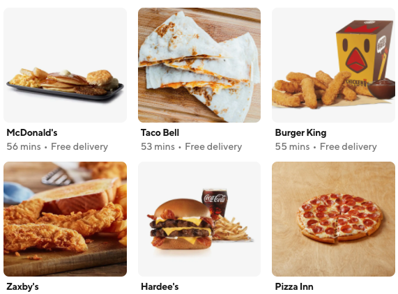 DoorDash: Free Delivery on First Order