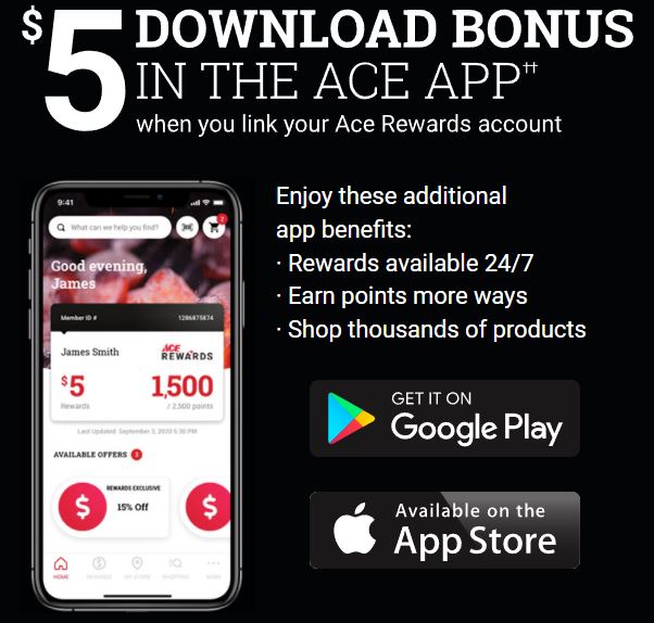 Ace Hardware: $5 Download Bonus