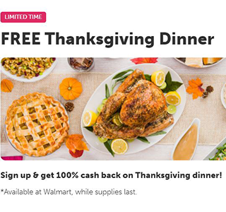 Free Thanksgiving Dinner w/ Ibotta Cash Back