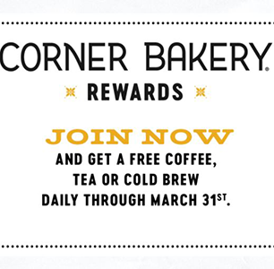 Corner Bakery: Free Coffee, Tea, or Cold Brew Daily