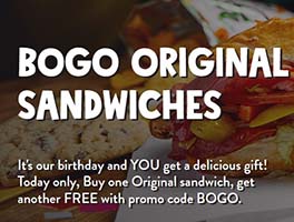 Potbelly: BOGO Sandwiches – Today Only