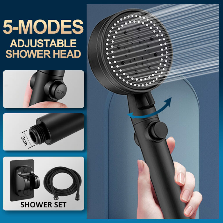 Shower Head Water Saving Black – Only $8.44
