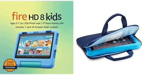 Amazon Fire 8 Kids Tablet + Kids Zipper Sleeve – Now at an Unbeatable Price!