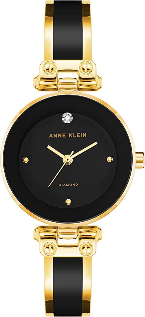 Anne Klein Women's Genuine Diamond Dial Bangle Watch, Only $27.96