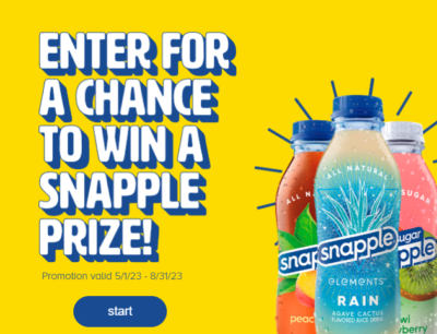 Enter for a Chance to Win Awesome Prizes with Snapple Instant Win