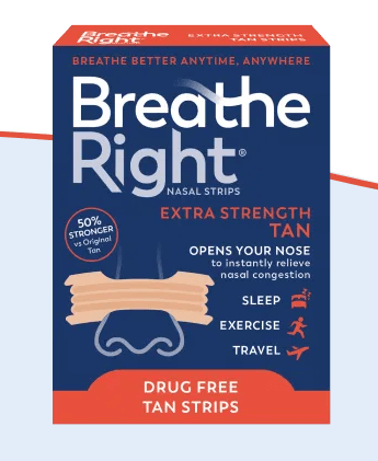 Extra Strength Tan Breathe Right Strips