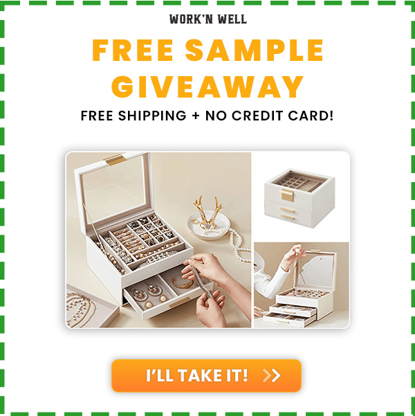 Enter the Workn’ Well Instant Win Giveaway for a FREE Modern Jewelry Box Organizer